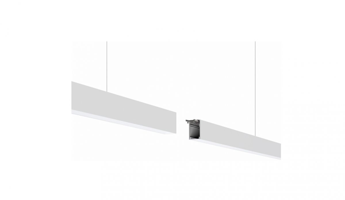 2slick small line suspended line lighting follow 2700x40x65mm 3000k 4436lm 50w fix