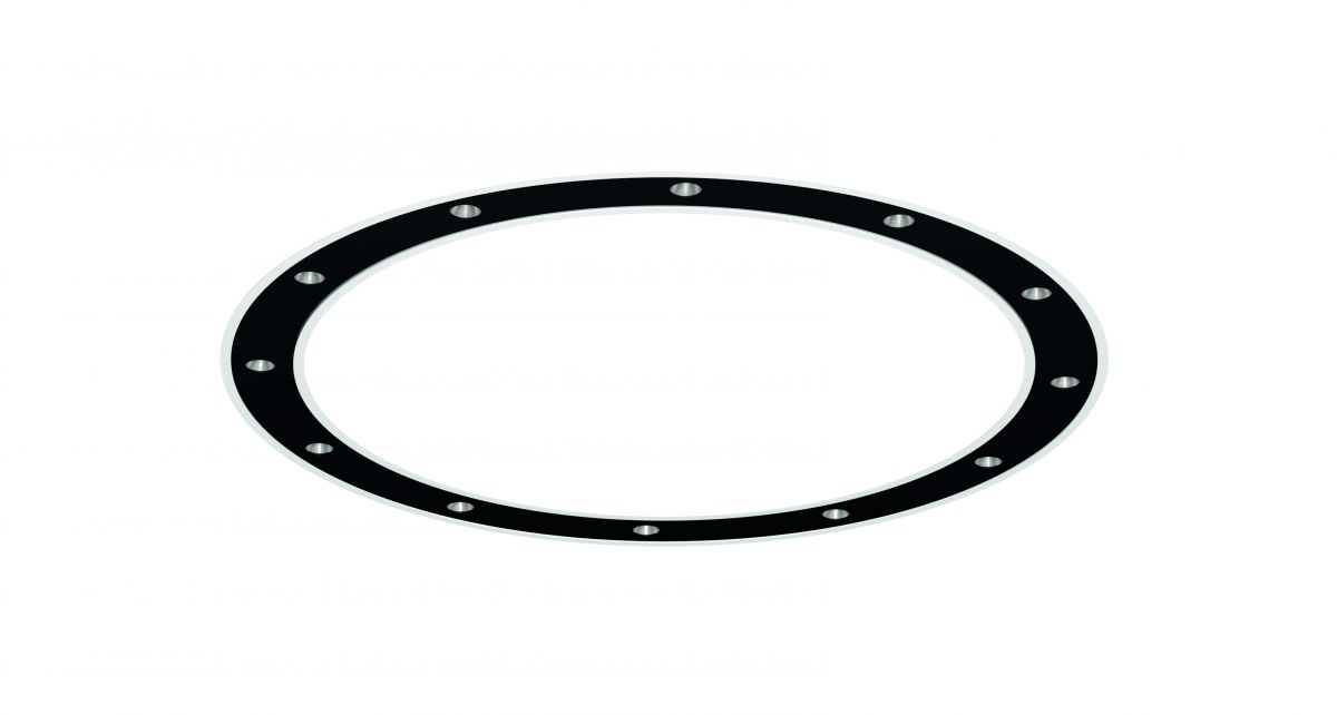 blore cup ring luminaire recessed 1200mm 3000k 4148lm 12x3w dali