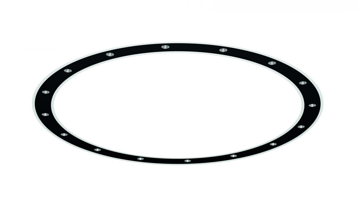 blore cup ring luminaire recessed 1500mm 3000k 5531lm 16x3w fix