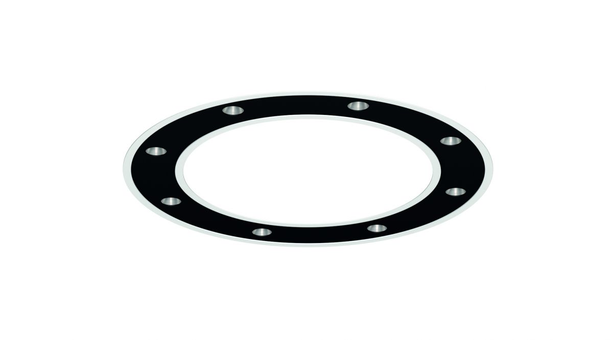 blore cup ring luminaire recessed 700mm 3000k 2766lm 8x3w fix