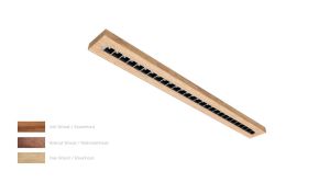 LEGNO 120 walnotenhout, lineair armatuur gependeld, direct-indirect, 1200mm, 3000k, 3180lm, 37.9w, fix