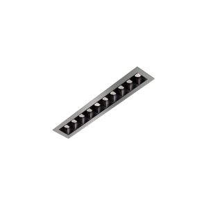 VIPP 10, lineair downlight, 330X50mm, 30°, 3000k, 2157lm, 22.9w, zwart-grijs, fix