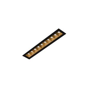 VIPP 10, lineair downlight, 330X50mm, 30°, 4000k, 2157lm, 22.9w, goud-zwart, dali